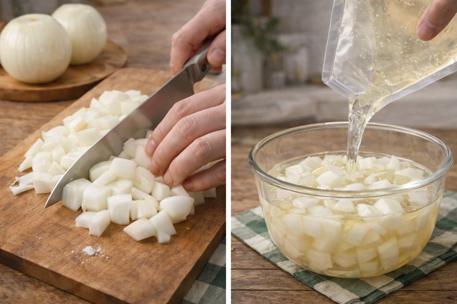 양파 4개, 절임수, 양념 3종 구성